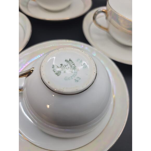 Lot of 4 CT Carl Tielsch ALTWASSER Silesia Germany Cup Saucer Gold~Pearl - Picture 7 of 7